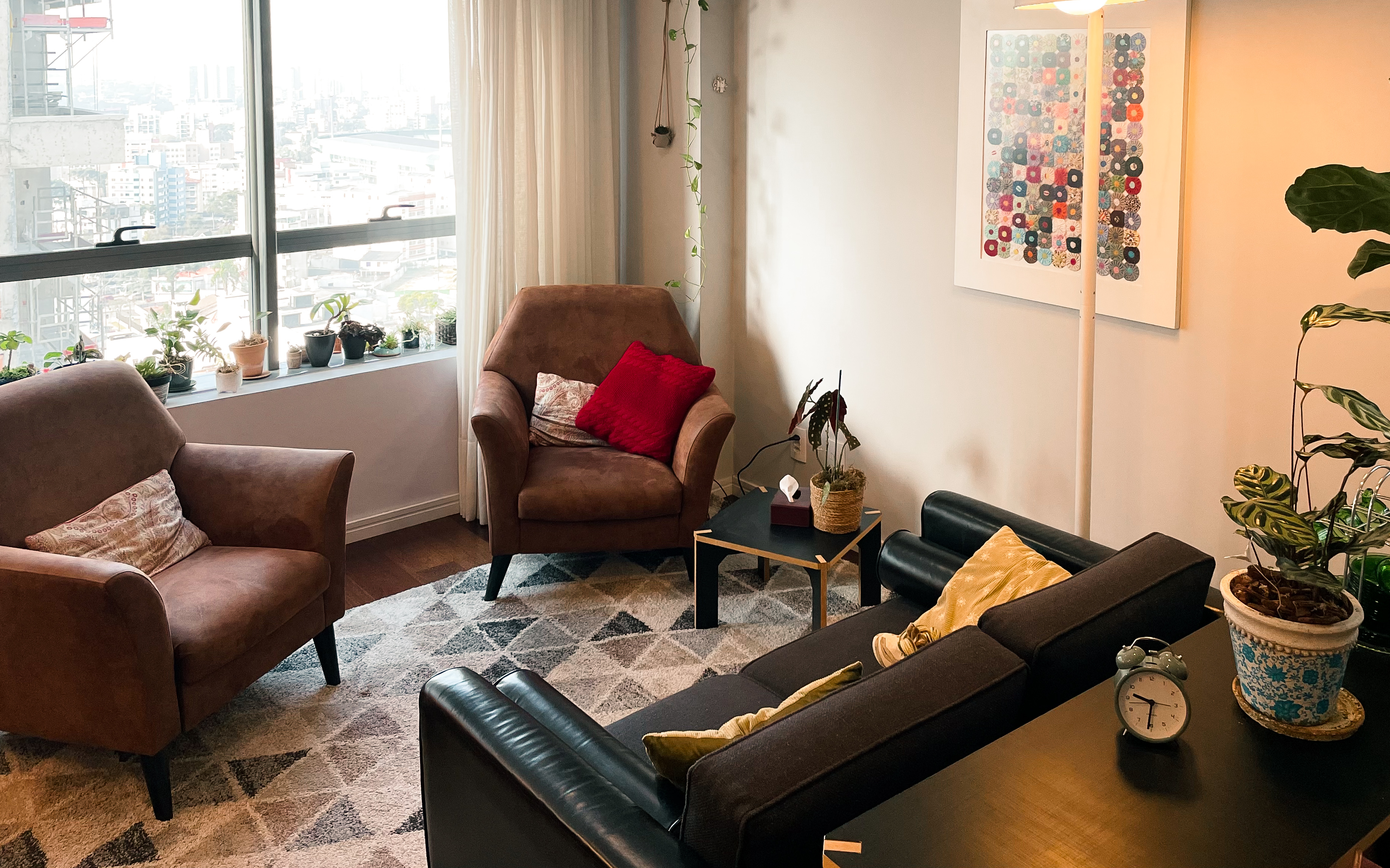 Área de atendimento confortável